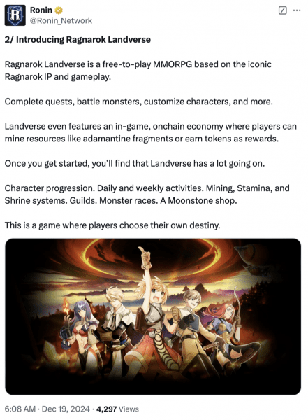Ragnarok Landverse: Genesis дебютирует на Ronin в начале 2025 года