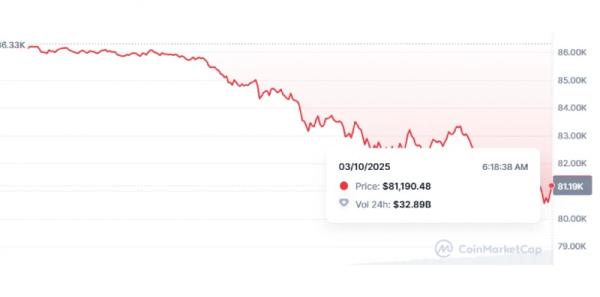 При цене биткоина в 81 тысячу долларов волатильность BTC достигла самого высокого уровня за год При цене биткоина в 81 тысячу долларов волатильность BTC достигла самого высокого уровня за год
