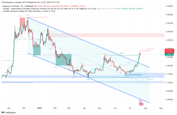 Прогноз цены Dogecoin (DOGE) на 23 июля