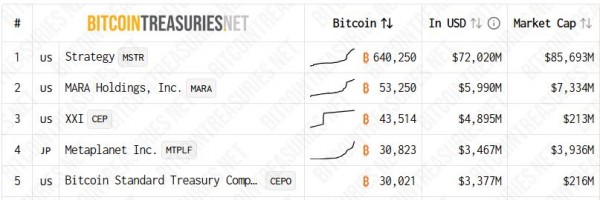Bitwise: в третьем квартале появилось 48 новых биткоин-казначейств