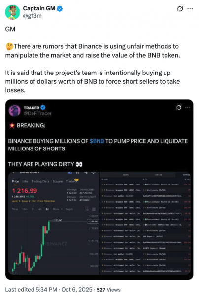Bnance Bnb Bence становится трехмерной крупнейшей монетой от рыночной капитализации
