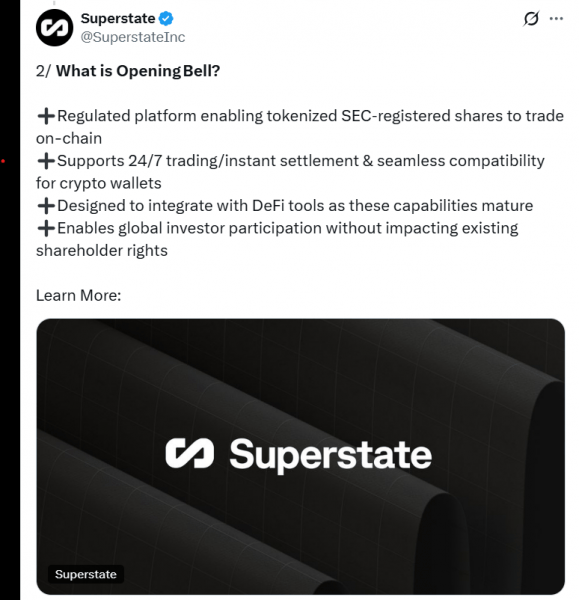 Superstate запускает программы прямой эмиссии Ethereum и Solana
