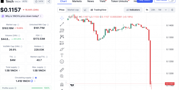 Этот неожиданный альткоин, размещенный на Binance, сильно упал в цене! Вот почему