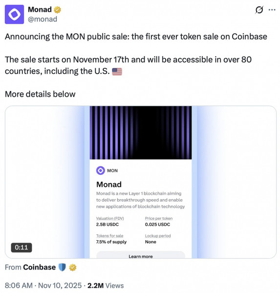 Monad Foundation нанимает руководителей из FalconX, BVNK, Optimism