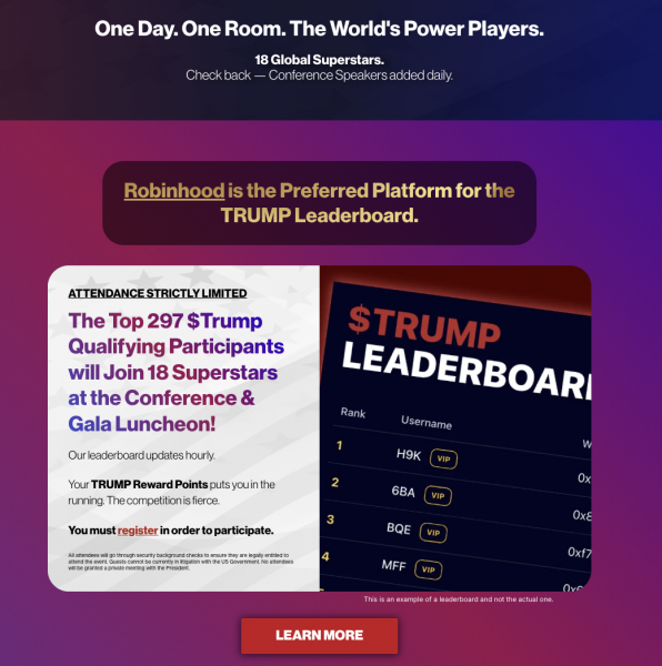 Биржа Robinhood стала главным партнером токена Дональда Трампа Биржа Robinhood стала главным партнером токена Дональда Трампа